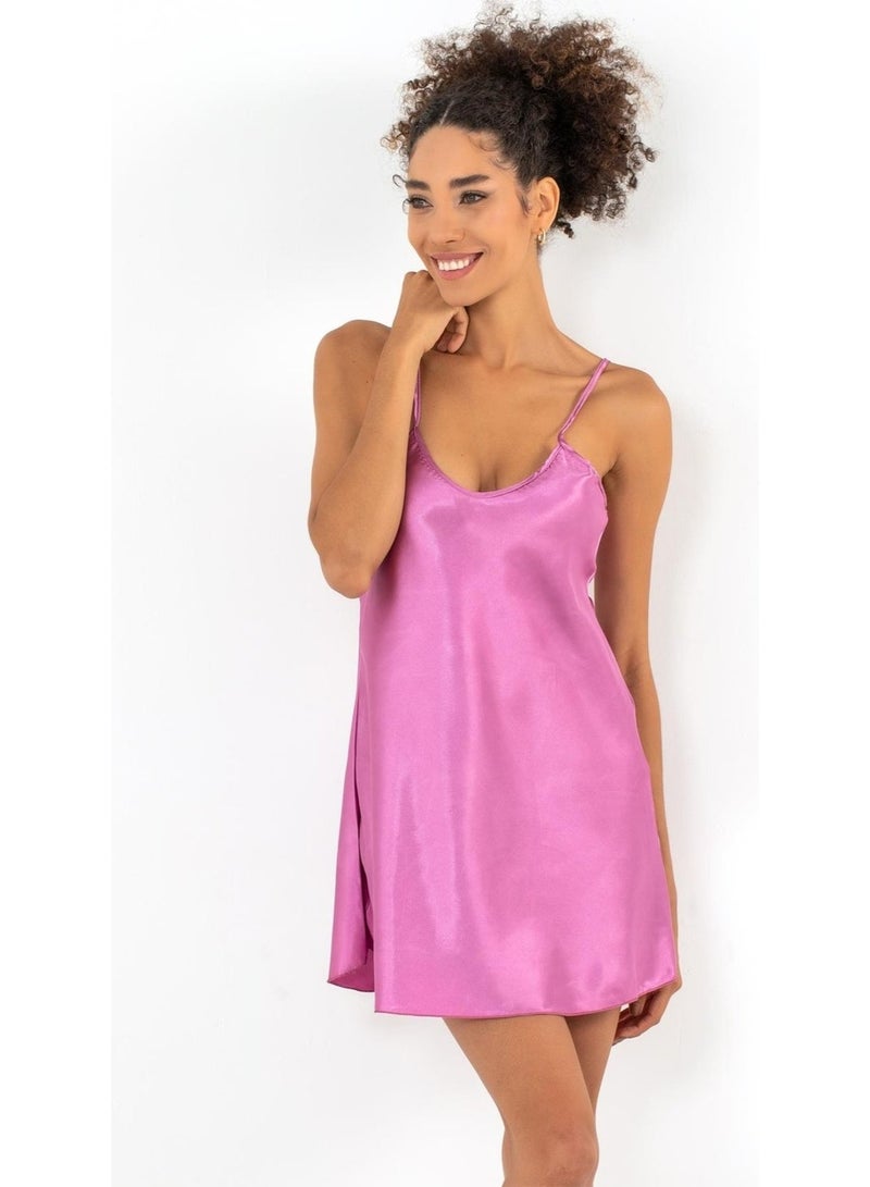 Miorre Thin Strap Mini Satin Nightgown - Image 2